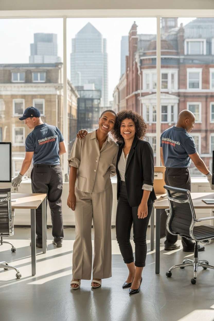 Clients with stored items in a secure London storage room