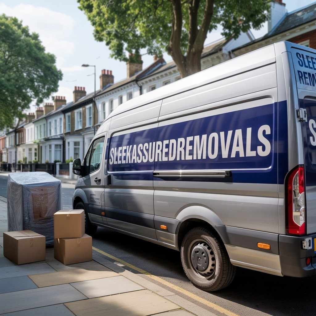 Storage & holdover solutions in South London with moving van and packed boxes