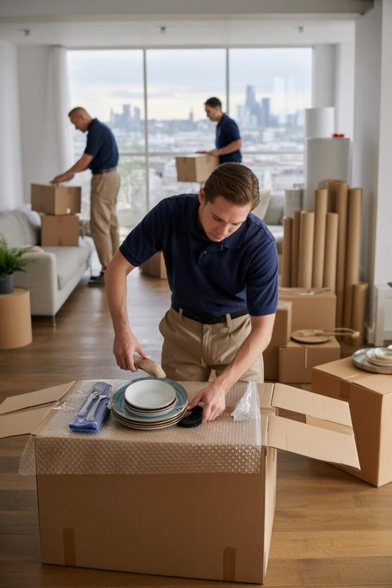 Storage & holdover solutions in London — staff organising boxes in secure storage room