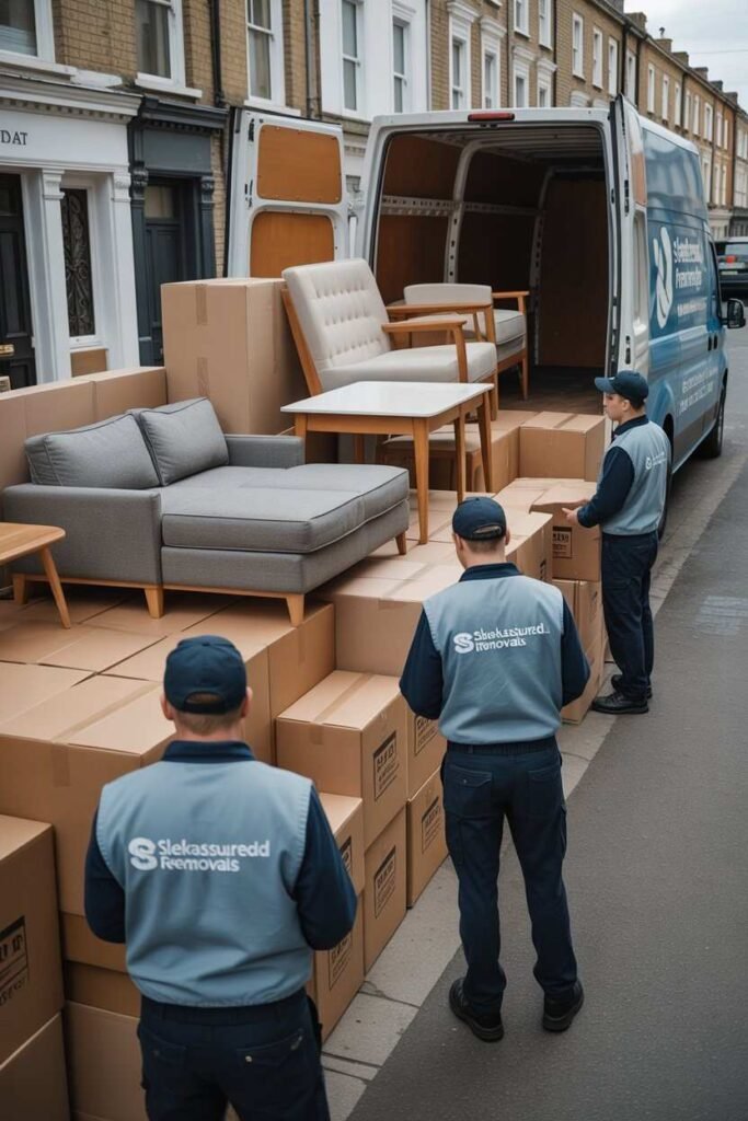 Boxes ready to Being Loaded for a Brixton Move