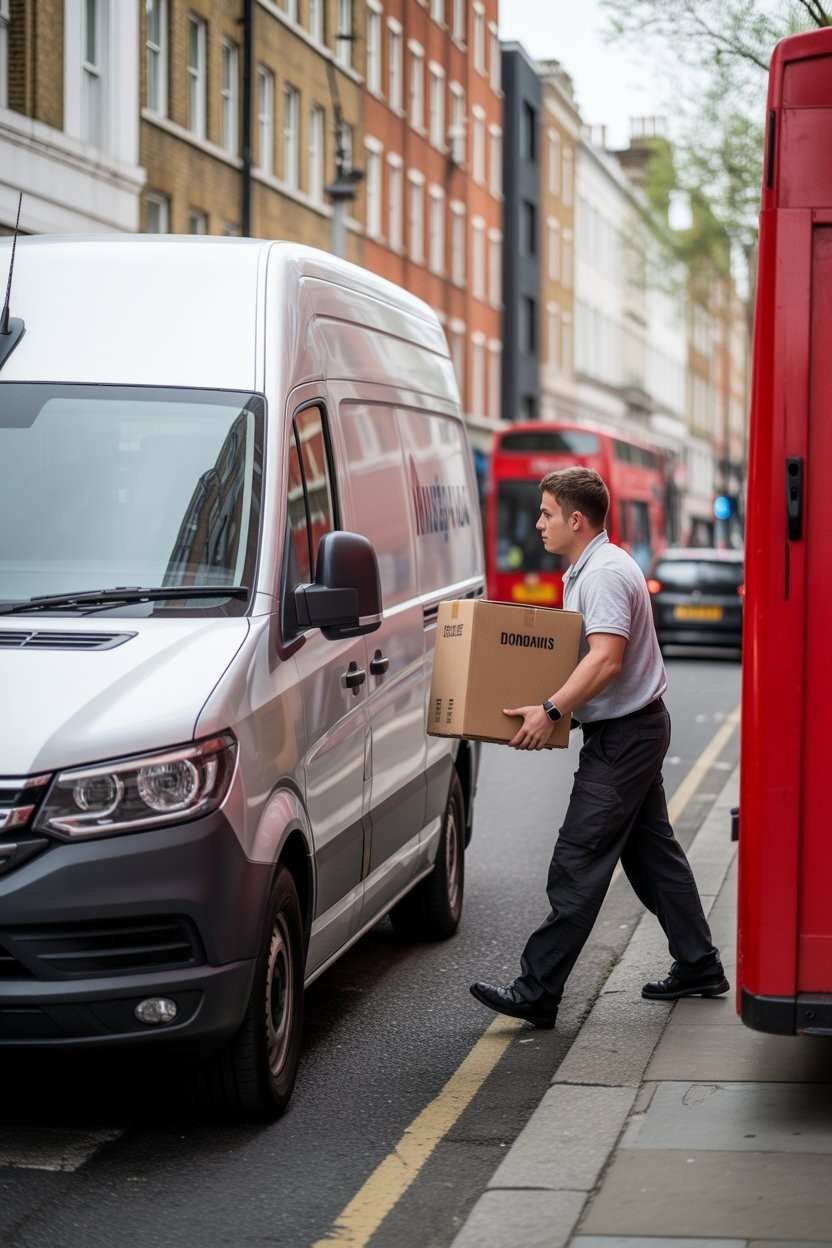 Our professional Mover carrying boxes from a home