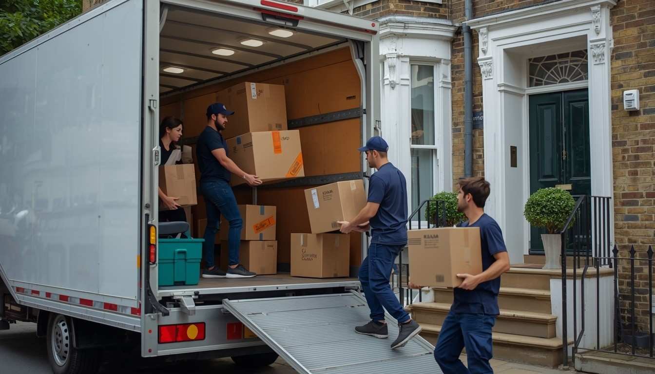 House removals service in Islington, London moving a full home or flat with stairs and careful handling