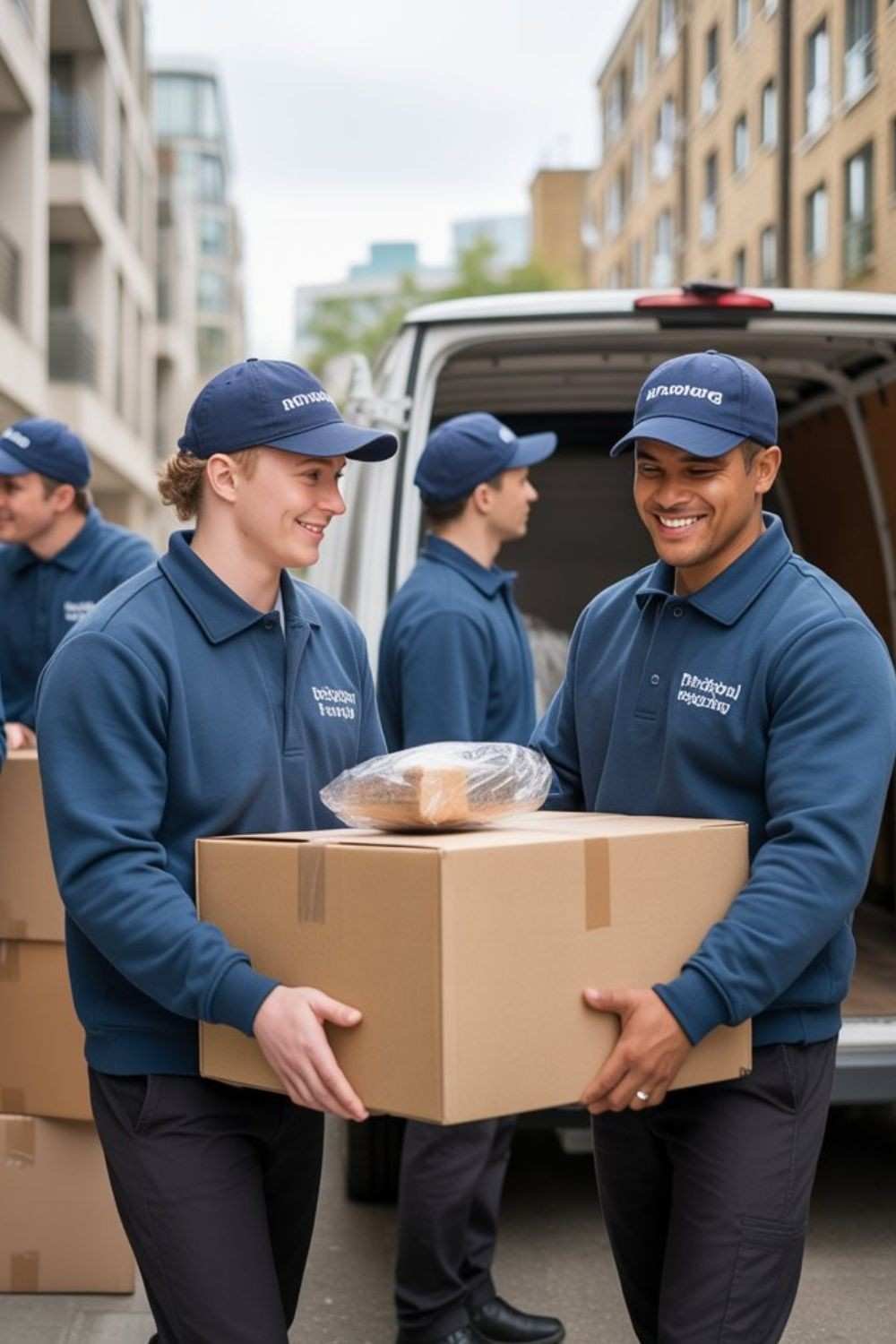 Our Man and van team loading bos carefully