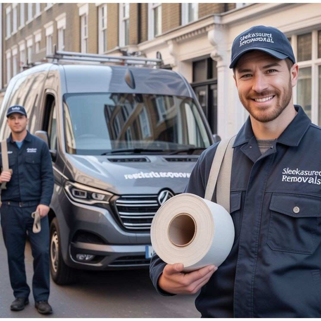Two movers standing london streets