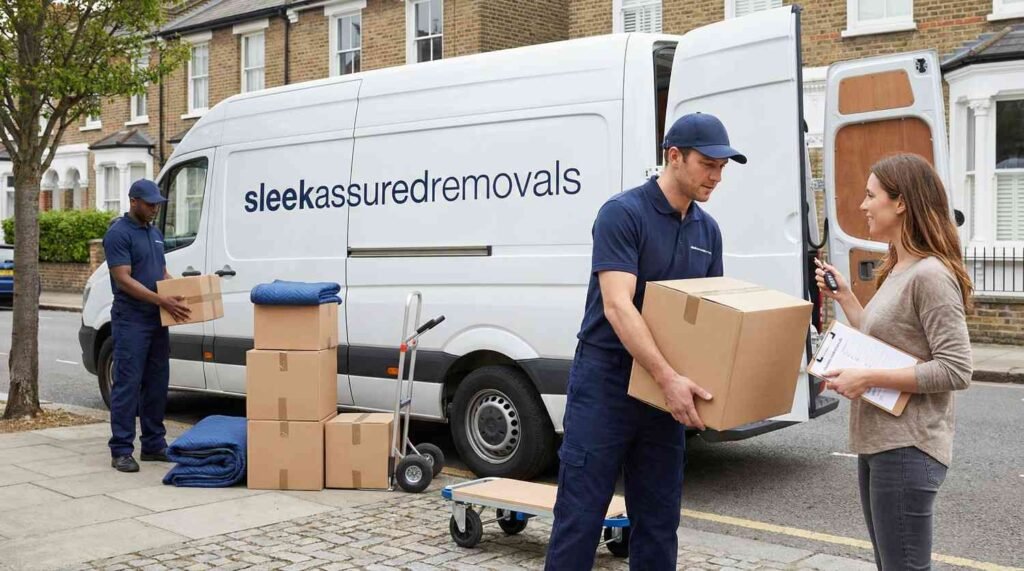 Our movers with a branded van showing renting movers options in London