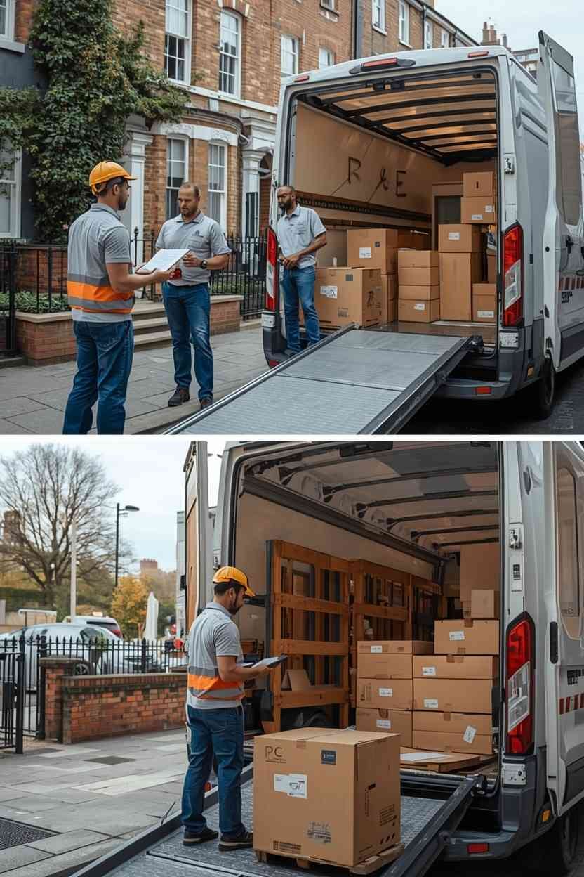 House removals service in Islington, London following an organised moving process from loading to unloading