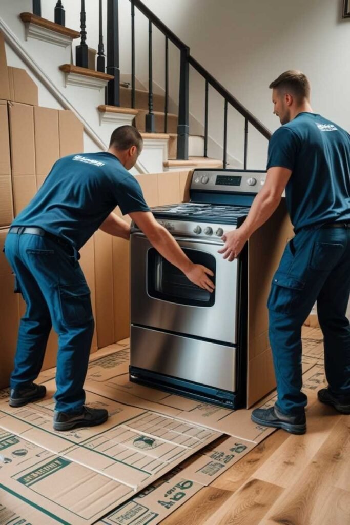 Protecting floors and walls when moving heavy appliances in the UK