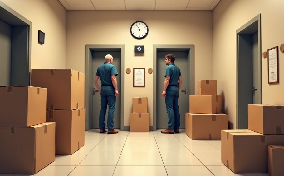 Movers waiting in London building due to lift delay