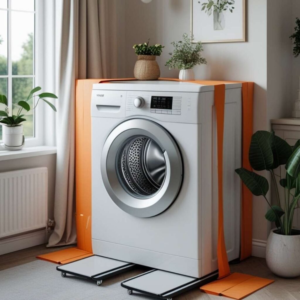 Preparing appliances to prevent floor and wall damage during moving