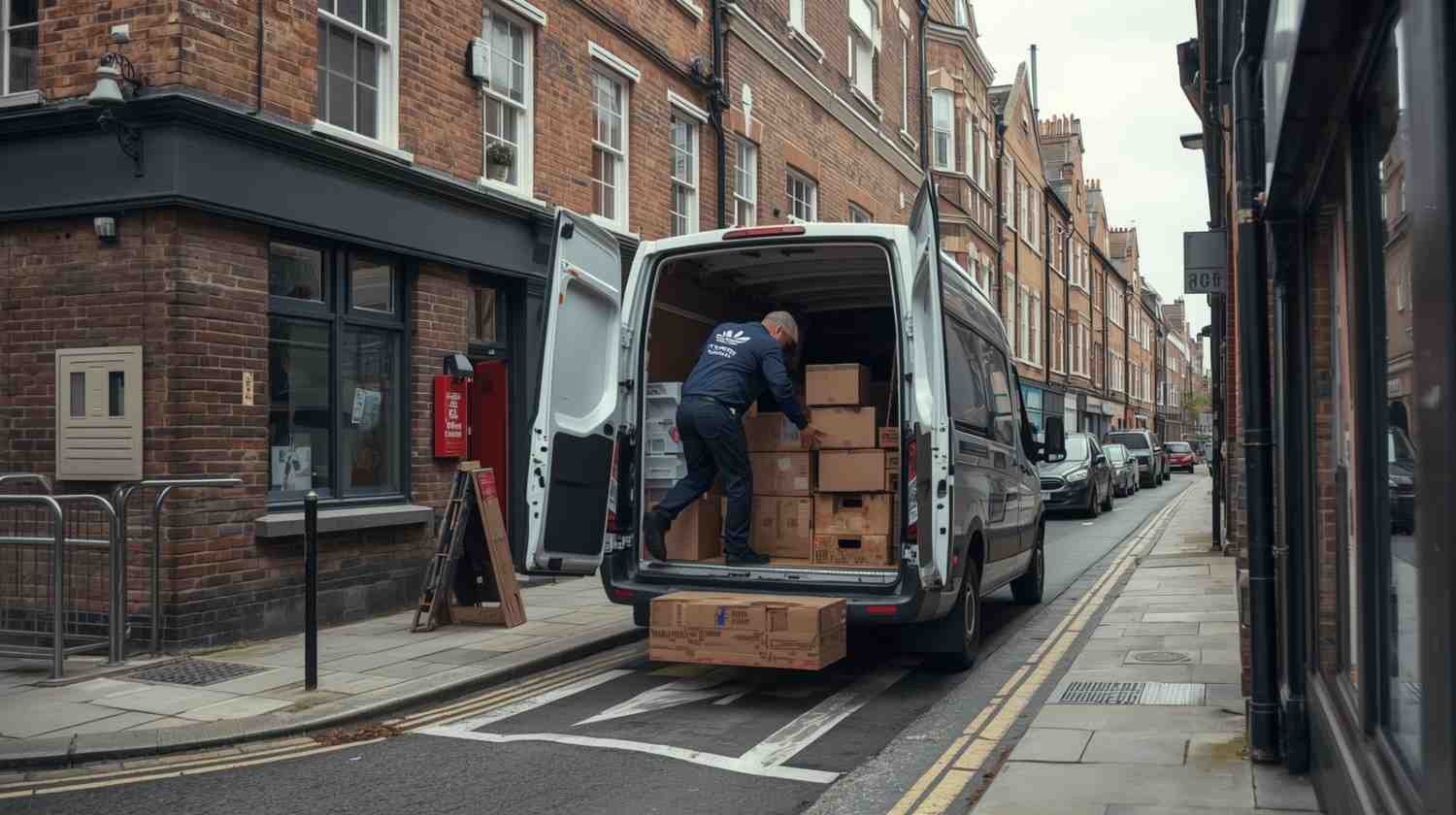 Man and van service managing a local business move in Islington