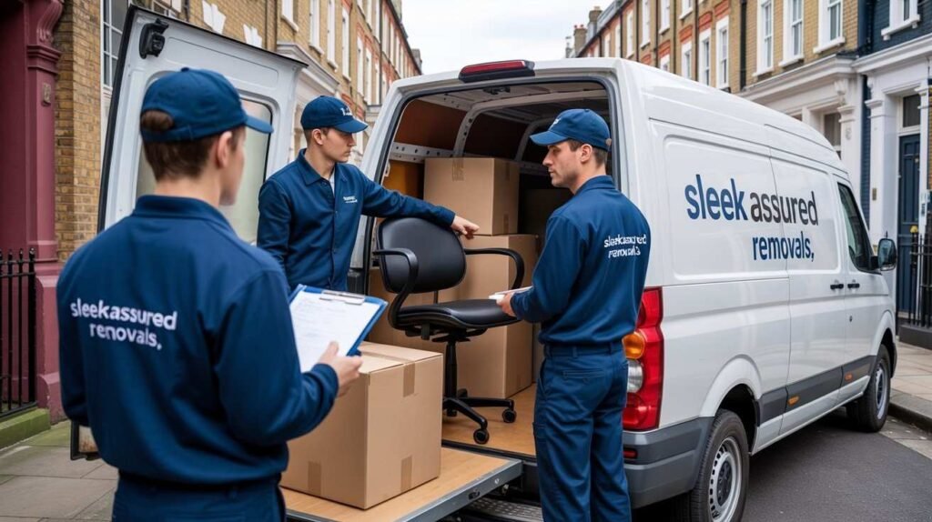 Professional House Removals Lambeth team loading boxes into a van in Lambeth London