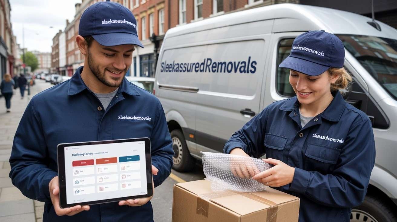 Our removals team planning building access and stairs for a Camden move