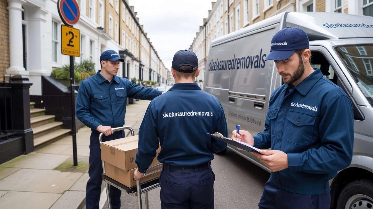 Sleekassuredremovals team planning a Camden NW1 house removal with limited parking