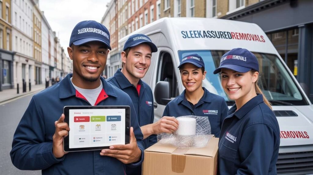 Our Man and van service team planning building access and stairs for a Hackney move