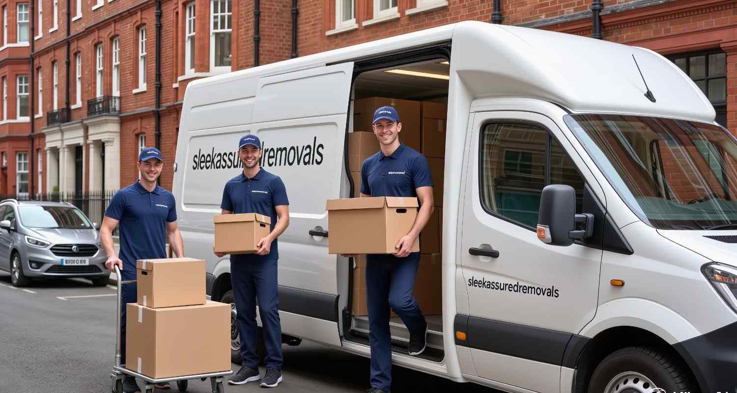 Our Professional movers in Lambeth loading boxes and a trolley into a removal van
